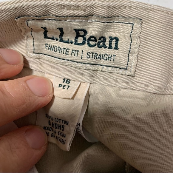 New LL BEAN Women's 16 Pet Favorite Fit Khaki Beige Chino Pant Straight Casual - Picture 7 of 8